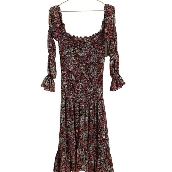 MISA Los Angeles Rashida Dress Nazirah Floral Smocked Midi Size Small NWT - Picture 8 of 10